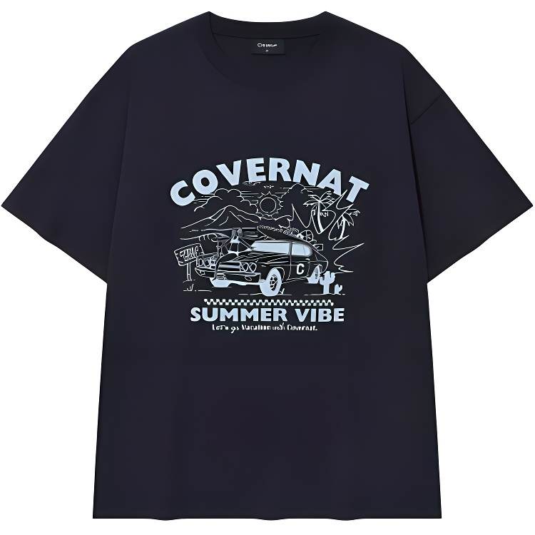 COVERNAT T Shirt Men's Dark Marine Blue