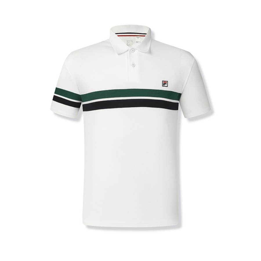 FILA Tennis Polo Shirt Men's Jade White