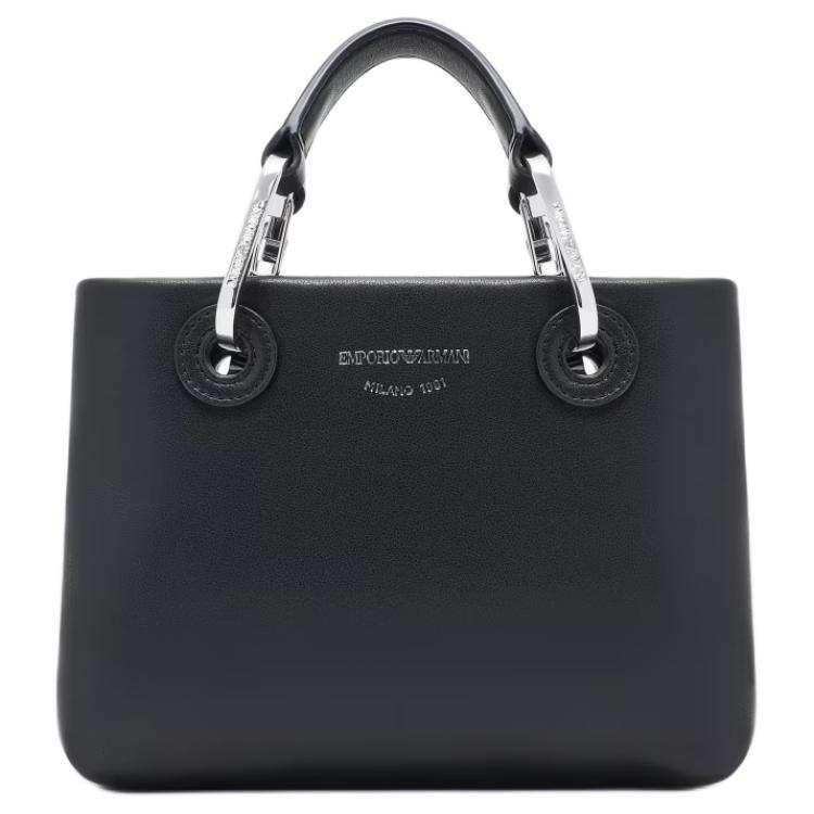EMPORIO ARMANI MyEA Cow Leather Shoulder Bag, Crossbody Bag, Handbag Mini Women's Black