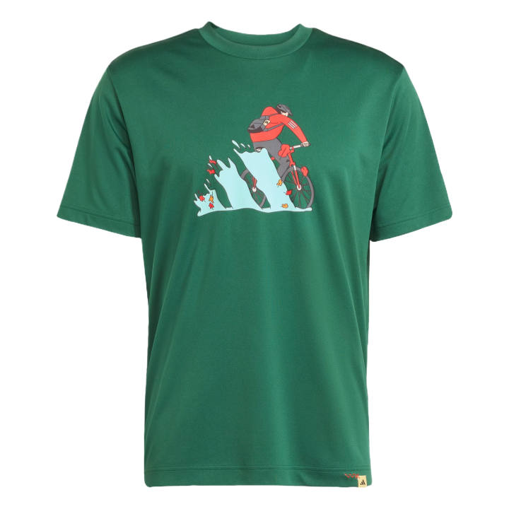 Adidas Adidas T Shirts Men's Green Crew Neck Moderate