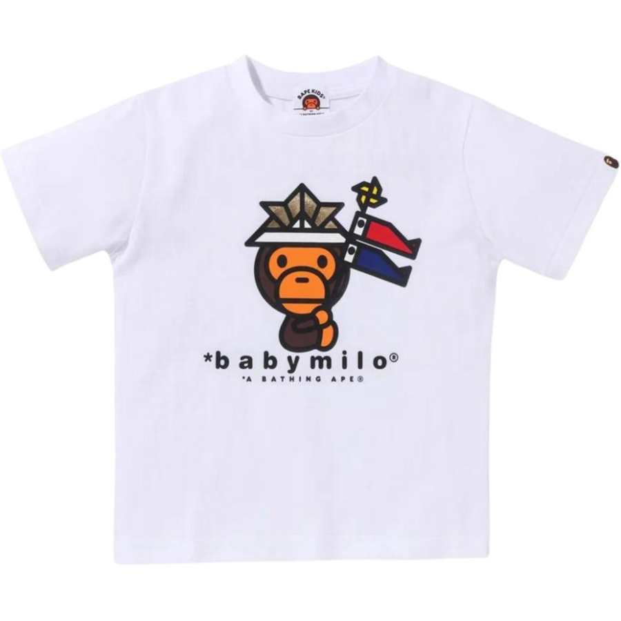 A BATHING APE T Shirt White Children Aged 3 7 Years Old