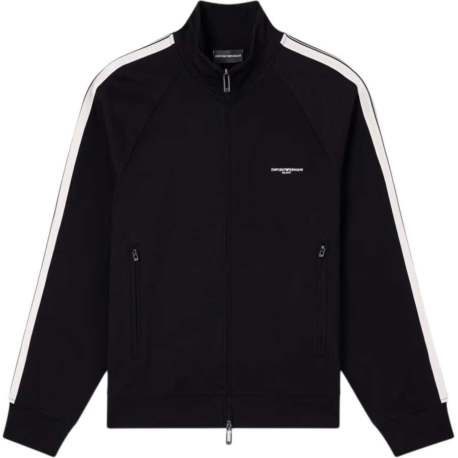 EMPORIO ARMANI Logo Detailed Zipped Sweatshirt
