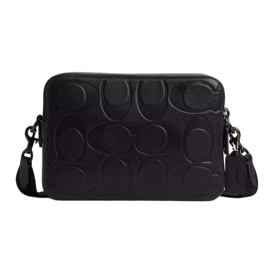 COACH COACH Charter Leather Shoulder Bag Medium Men's Black