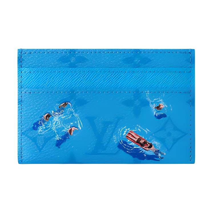 LOUIS VUITTON LOUIS VUITTON Pool Double Card Case Blue Lagoon