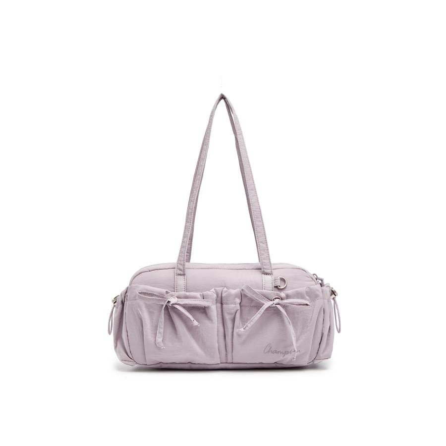 Champion Nylon Shoulder Bag Unisex Sun Rock Gray/Rose Purple/Black