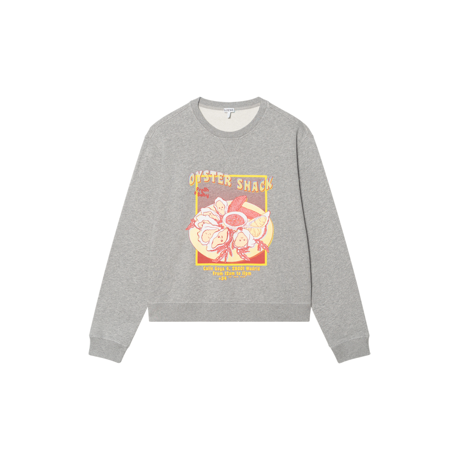 LOEWE Sweatshirts Women's Gray Crew Neck Moderate Regular