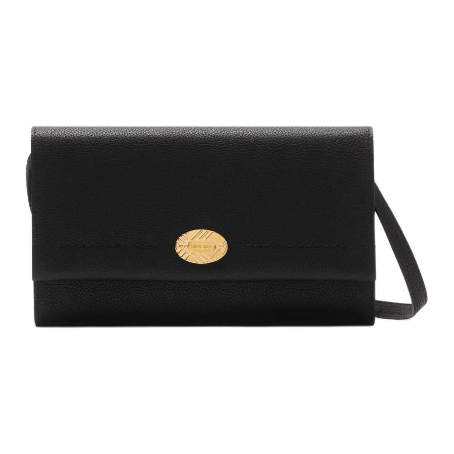 Burberry Cotswolds Calfskin Shoulder Bag Women's Black