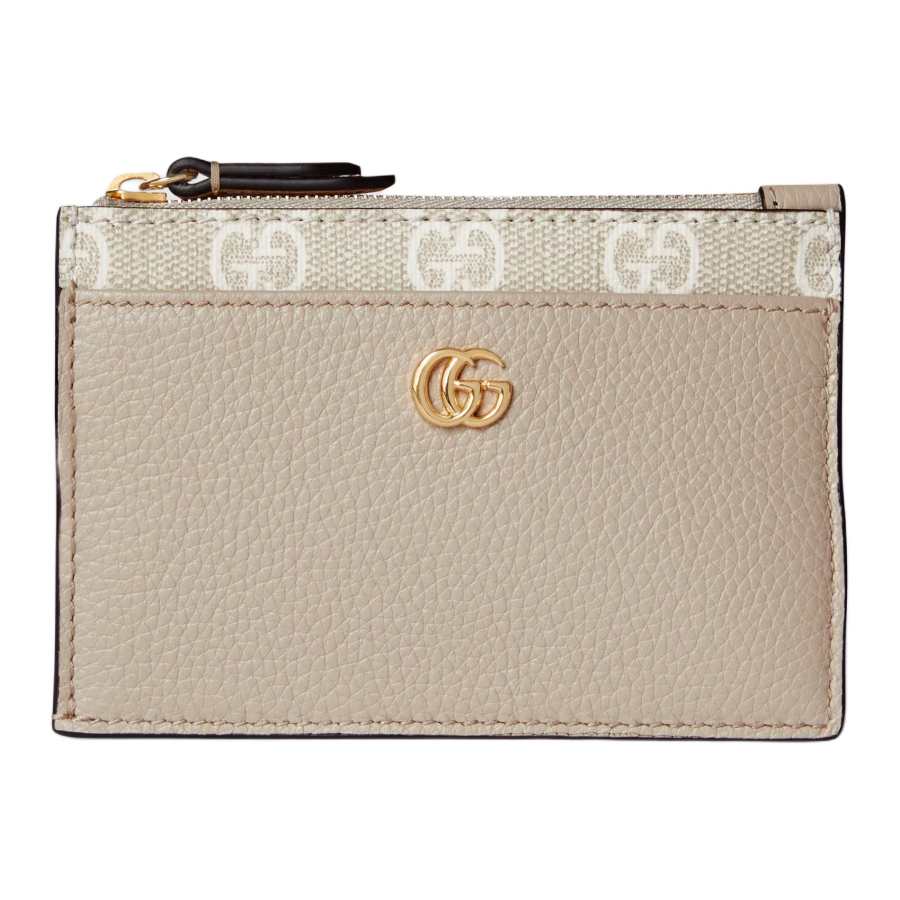 GUCCI GG Supreme Canvas Key Pouch Women's Beige