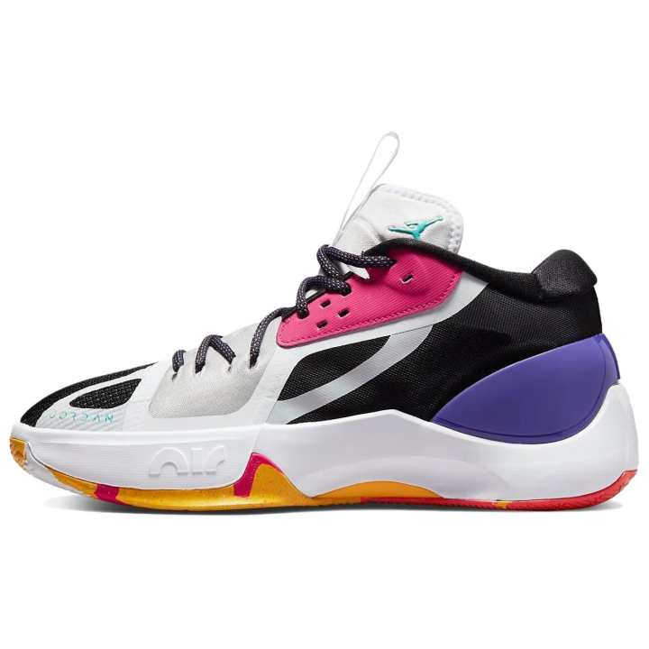Jordan Jordan Zoom Separate Mid top Basketball Shoes Men's White Black Purple