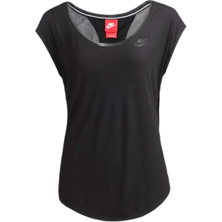 Nike Nike Swoosh Tank Tops Women's Black Crew Neck Moderate Racerback