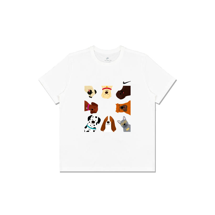 Nike Nike Swoosh T Shirts Men's White Crew Neck Moderate Straight Fit
