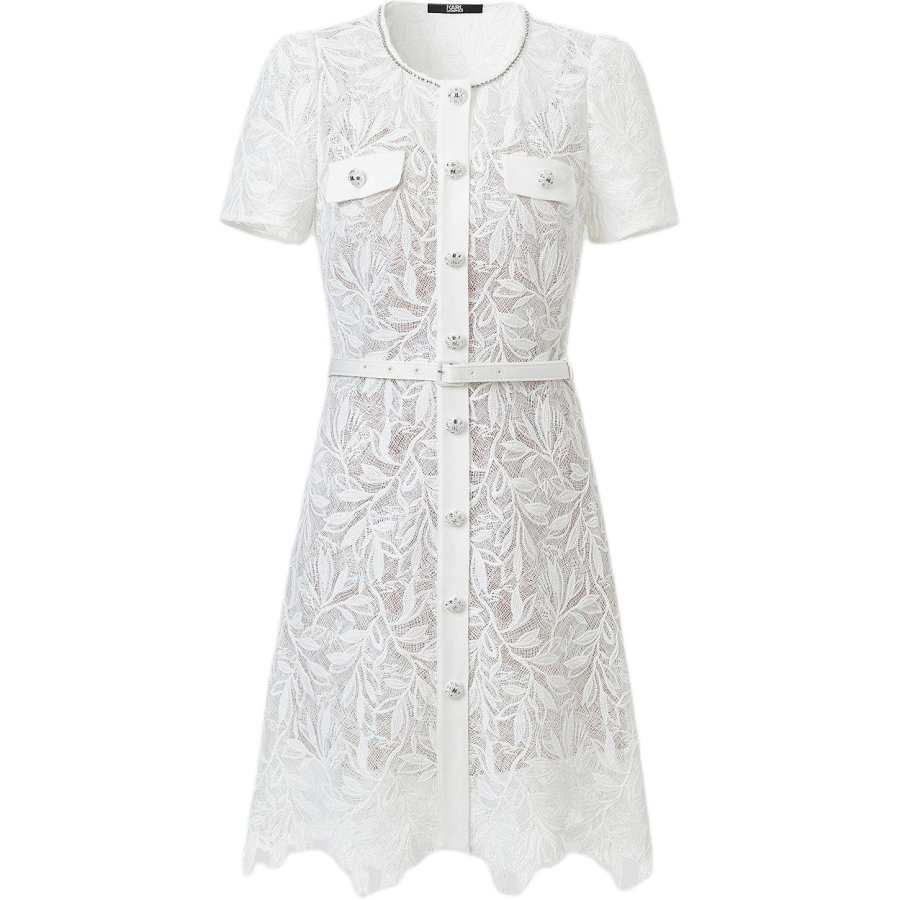KARL LAGERFELD / Karl Lagerfeld Jeans Short Sleeved Dress Women's White