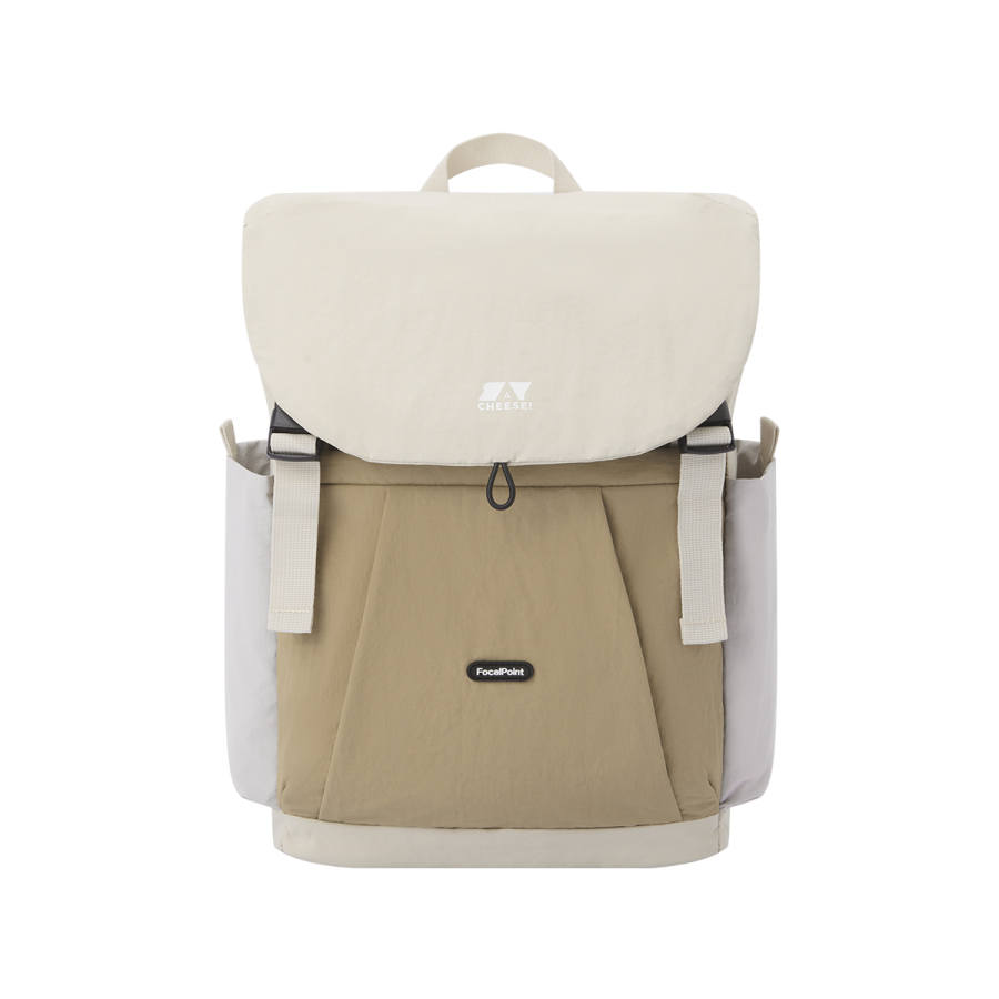 Semir Semir Fabric Backpack Large Unisex Light Khaki/Black