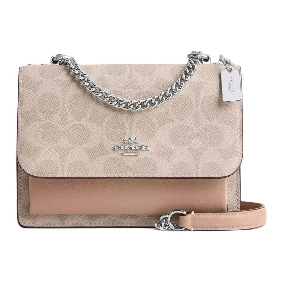 COACH Klare Artificial Leather With Cow Leather Crossbody Bags Small Women's Taupe