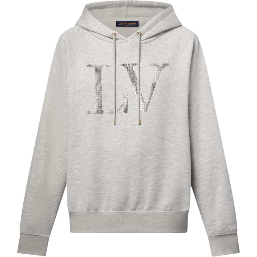 LOUIS VUITTON Rhinestone Signature Hoodie