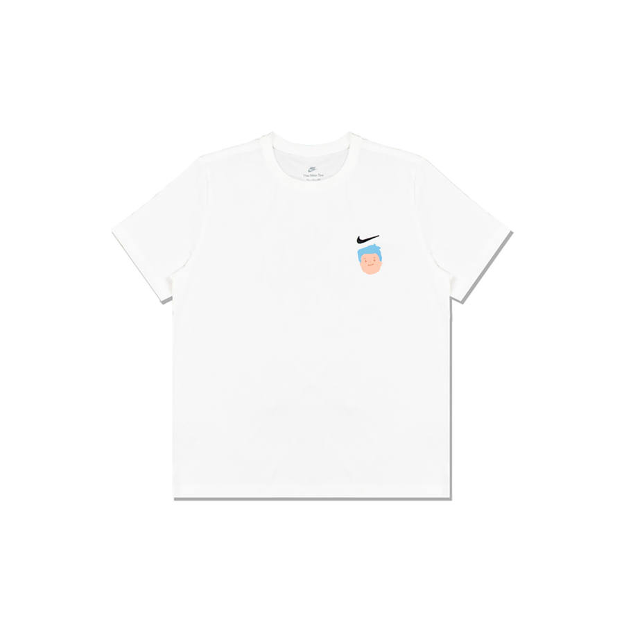 Nike Nike Swoosh T Shirts Men's White Crew Neck Moderate Straight Fit