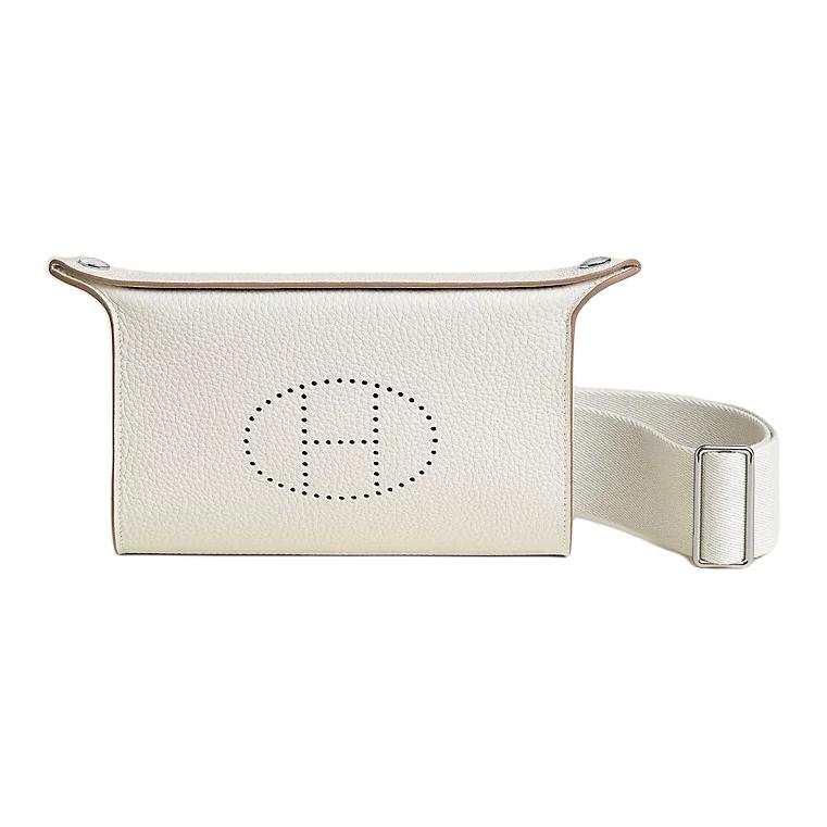 HERMES Videpoches Silver Tone Buckle Togo Calfskin Videpoches Bag, Fanny Pack, Shoulder Bag, Crossbody Bag Regular