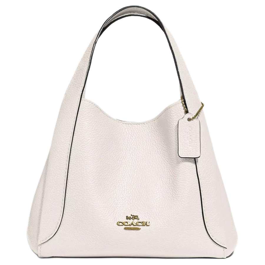 COACH Hadley Coated Canvas With Cow Leather Handbag Small Women's White