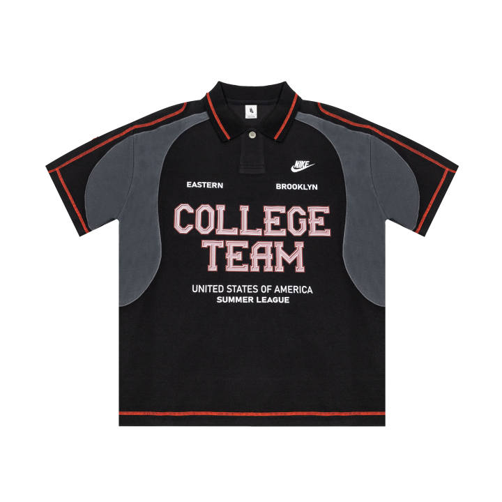 Nike Nike Polo Shirts Unisex Black Polo Collar Moderate Straight Fit