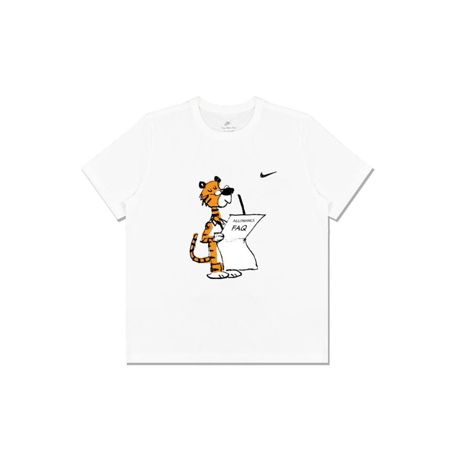 Nike Nike Swoosh T Shirts Men's White Crew Neck Moderate Straight Fit