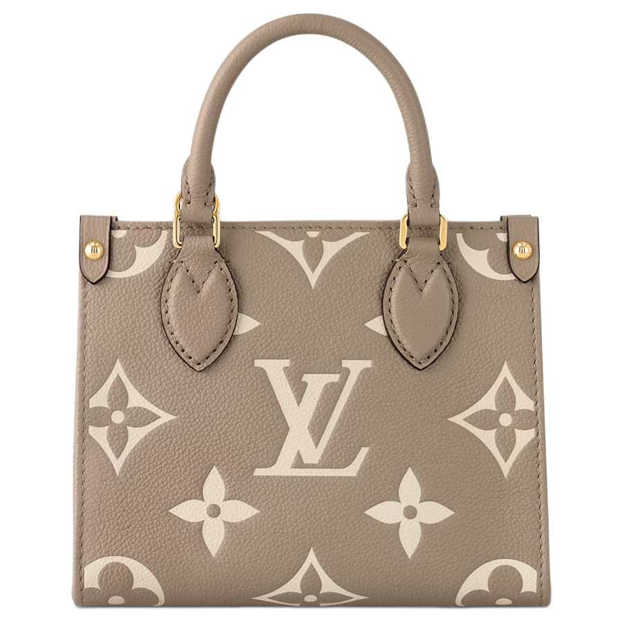 LOUIS VUITTON ONTHEGO Cow Leather Jungle Bag, Tote Bag, Shopping Bag, Handbag Women's Elephant Gray