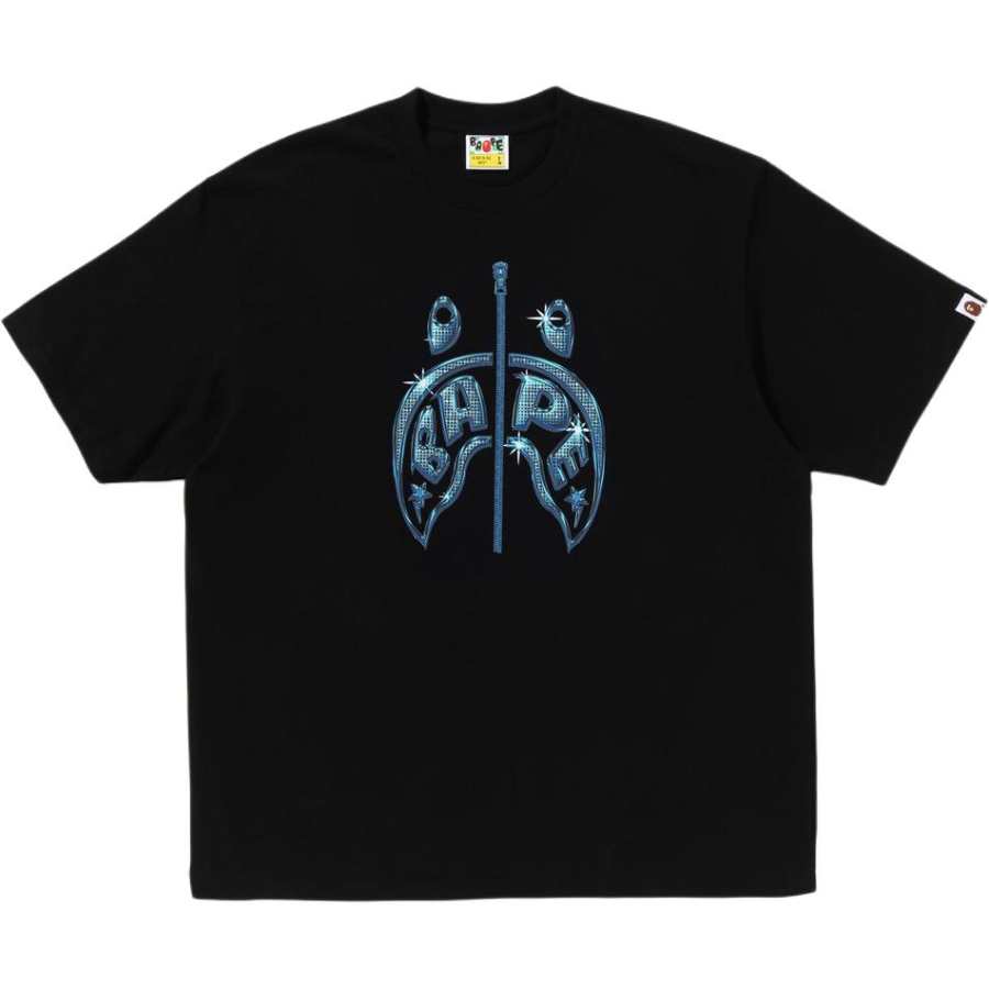 A BATHING APE ® Shark Graphic print T shirt