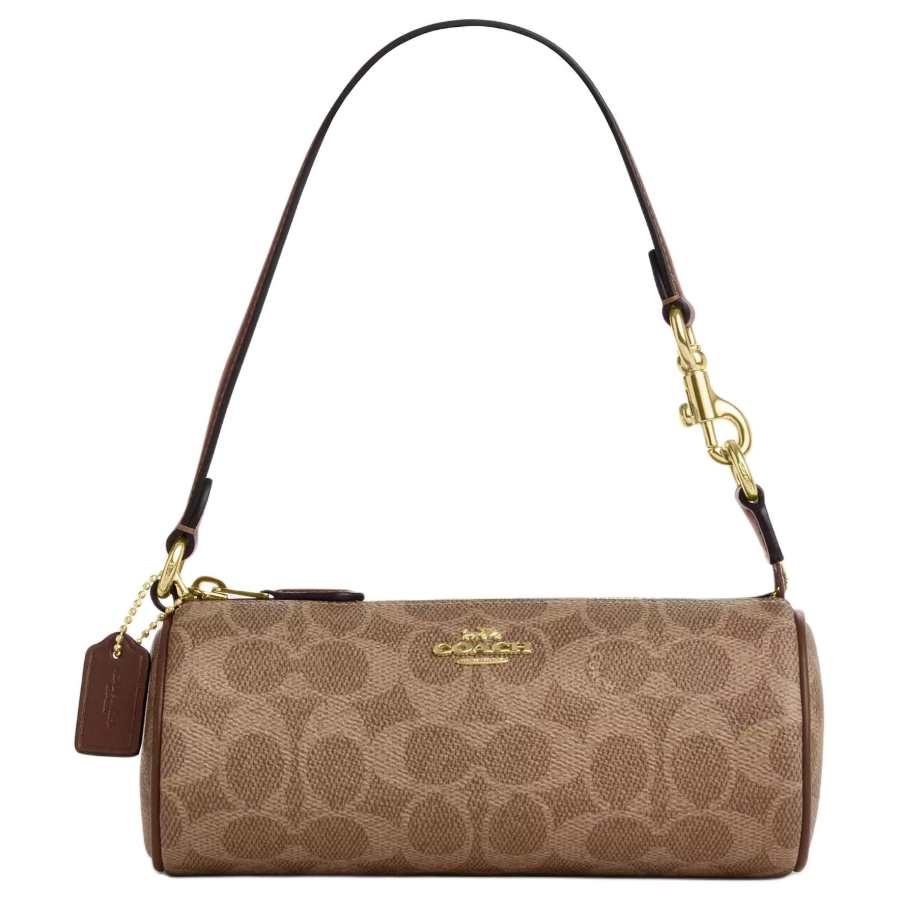 COACH Nolita PVC With Leather Shoulder Bag Small Women's Caramel