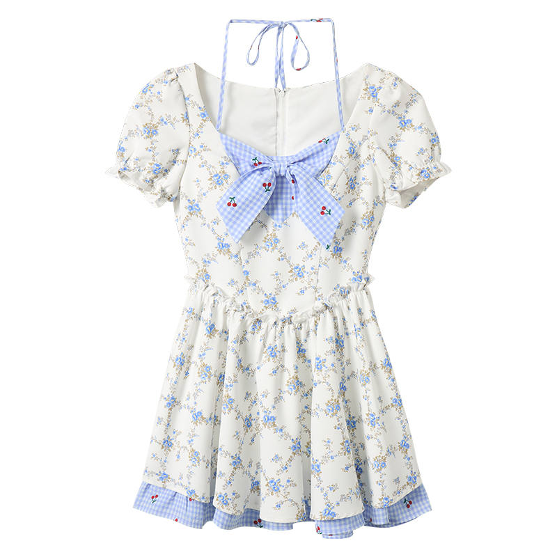 Fabric Pig Short Sleeved Dress Women's