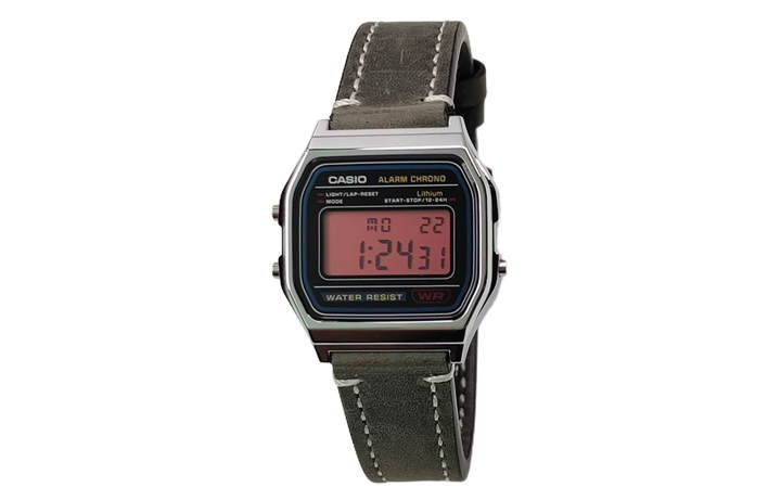 CASIO CASIO Custom Collection Quartz Movement Genuine Leather Strap Watch Men's Watches Black Dial