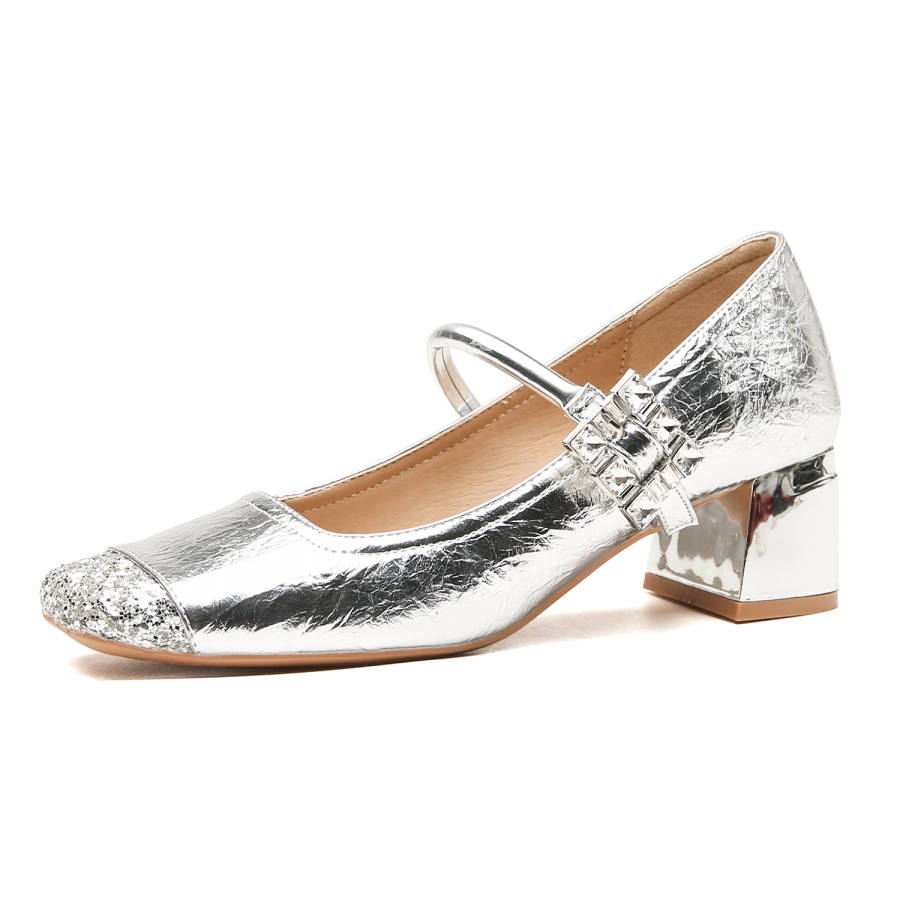 WALIBU Chunky Heel Mary Jane Shoes 5CM Women's