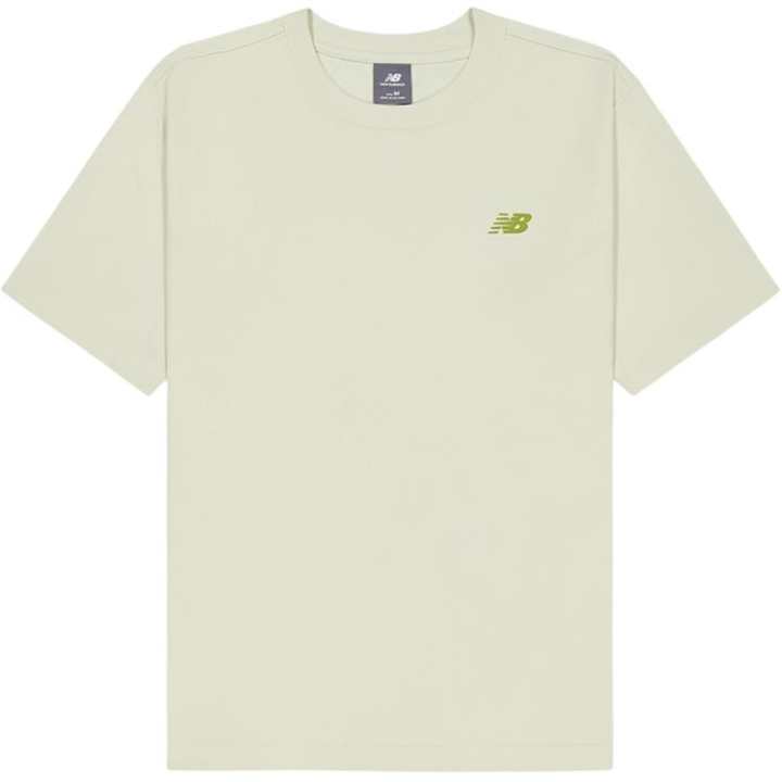 New Balance New Balance T Shirts Men's Light Beige Crew Neck Moderate Straight Fit