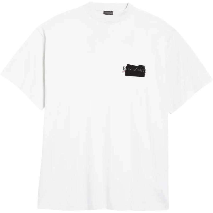 Balenciaga T Shirt Loose Fit Men's White