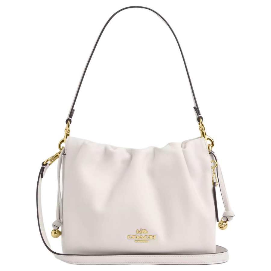COACH Faye Cow Leather Cloud Bag, Handbag, Shoulder Bag Small Women's White