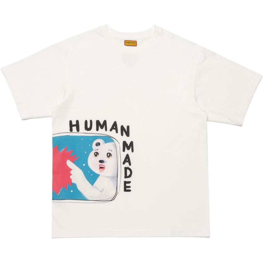HUMAN MADE HUMAN MADE T Shirts Unisex White Crew Neck