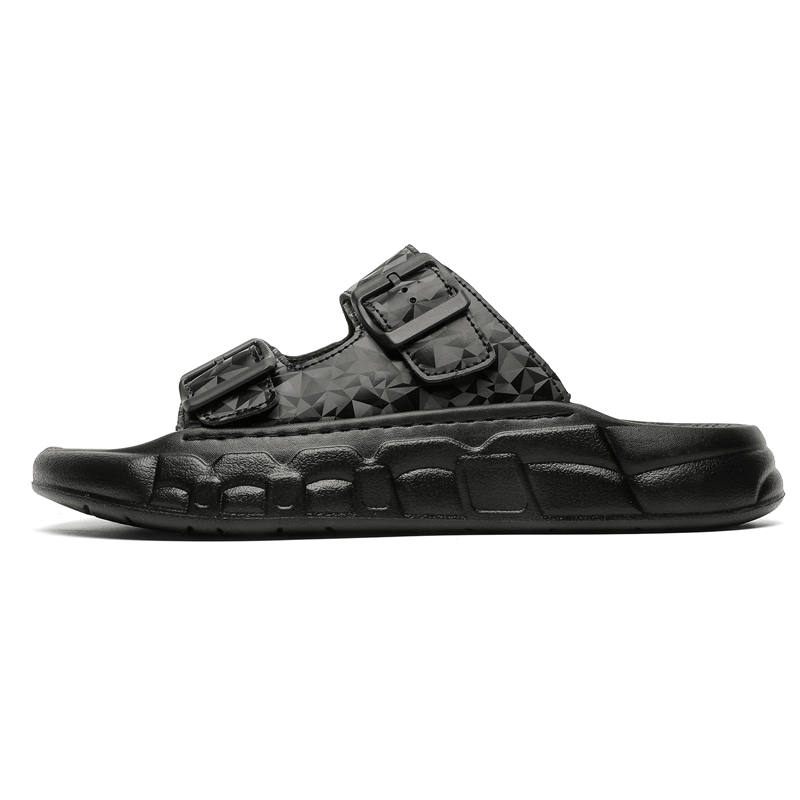 BAOZAOGONGYANG Abrasion Resistant Antibacterial Slide Slippers Men's Black