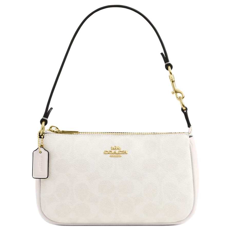 COACH Nolita Artificial Leather Handbag Small Women's White