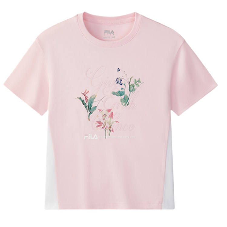 FILA KIDS T Shirt Rainbow Pink Teenagers
