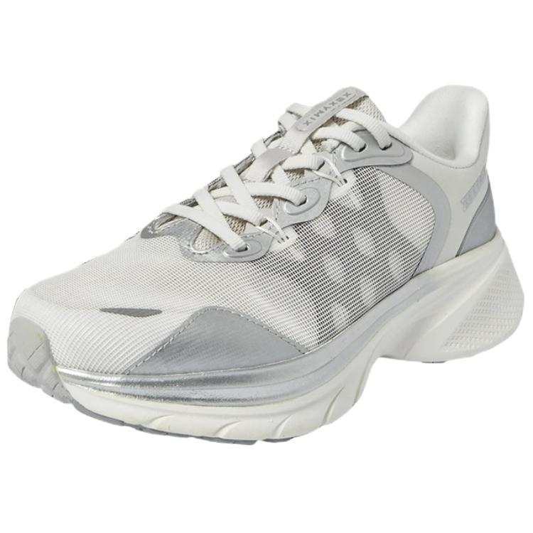 XEXYMIX Abrasion Resistant Breathable Low top Running Shoes Women's Silver White