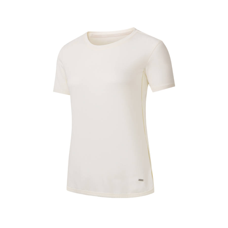 Saucony T Shirts Women's Ecru Crew Neck Moderate