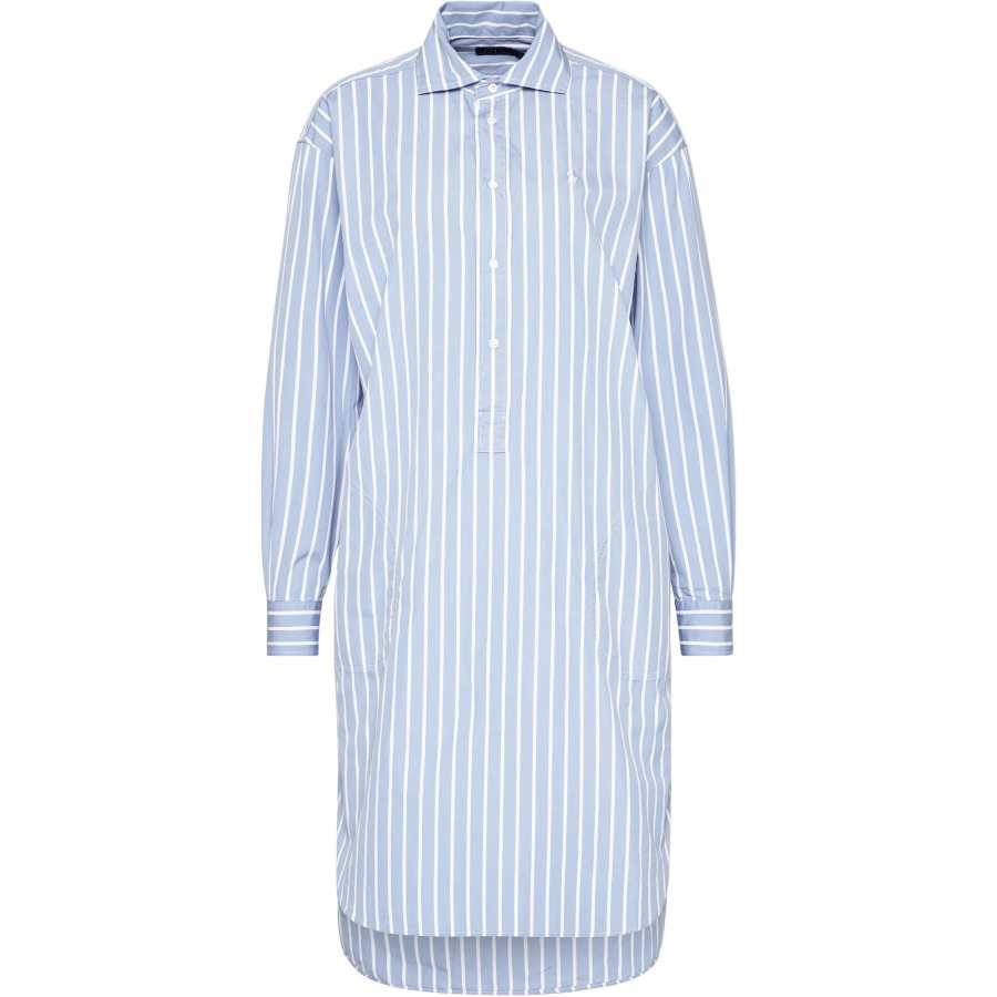Polo Ralph Lauren Long Sleeved Dress Straight Fit Version Women's Blue