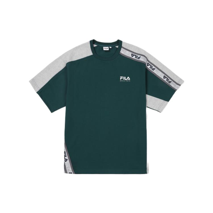 FILA T Shirts Men's Green Crew Neck Moderate