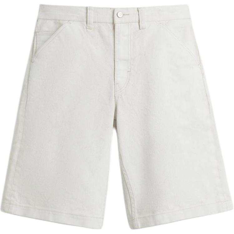 ZARA Denim Shorts Men's White Moderate
