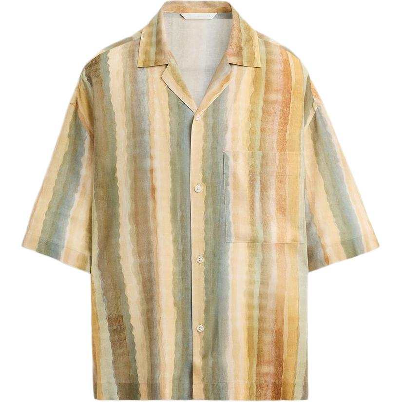 ZARA ZARA Shirts Men's Orange Lapel Moderate