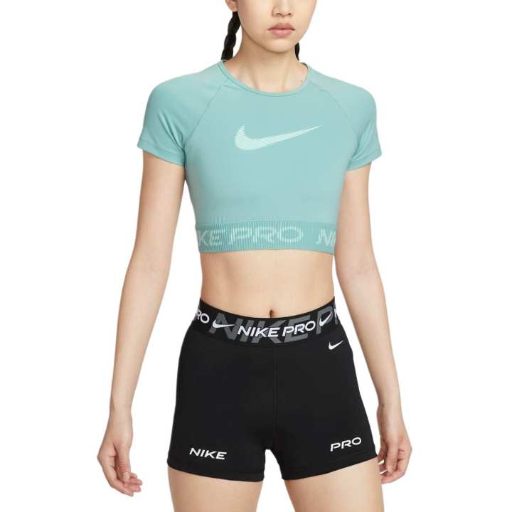 Nike Nike Pro Women's Dri FIT Short Sleeve Cropped Graphic Top