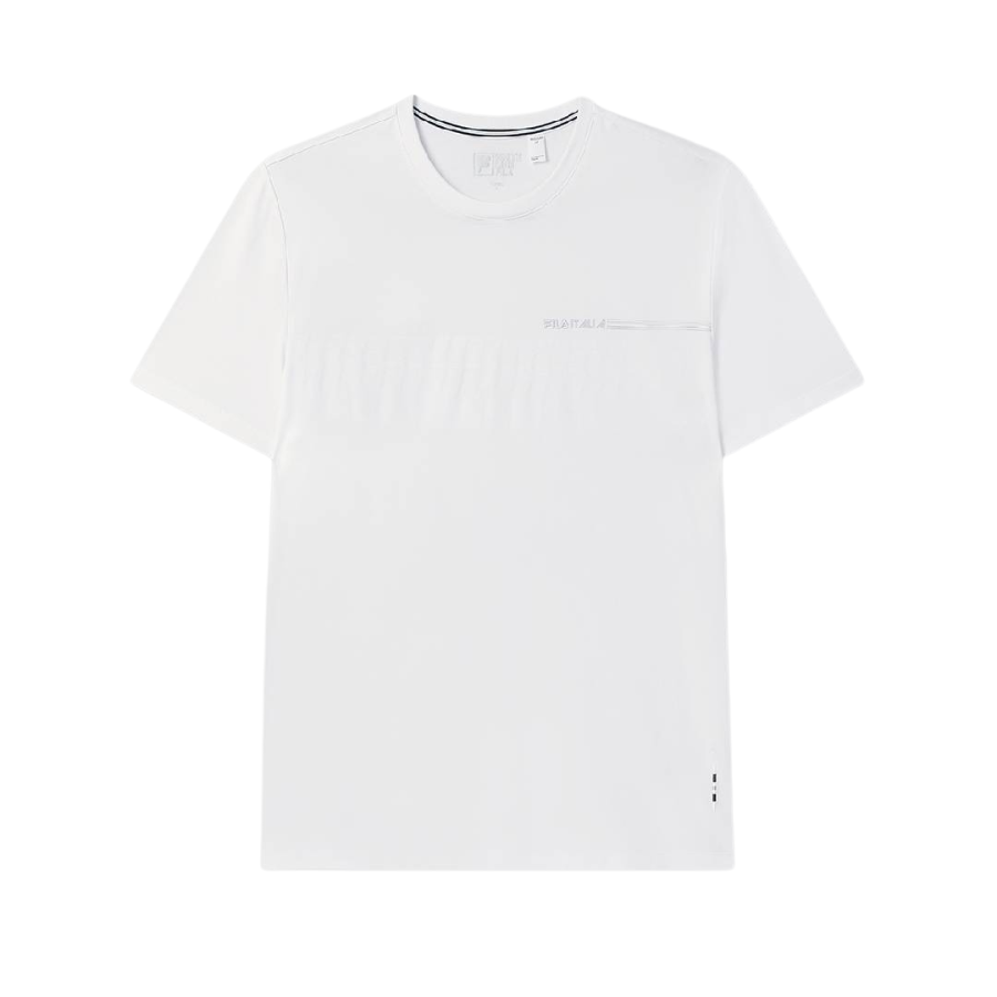 FILA WHITE T Shirts Men's Standard White WT Crew Neck Moderate