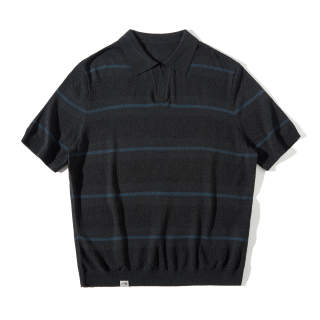 NOTHOMME BLUE Polo Shirts Unisex Polo Collar Moderate