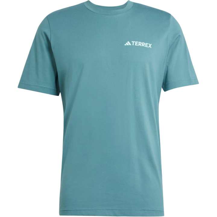 Adidas Adidas Terrex T Shirts Men's Cyan Crew Neck Moderate