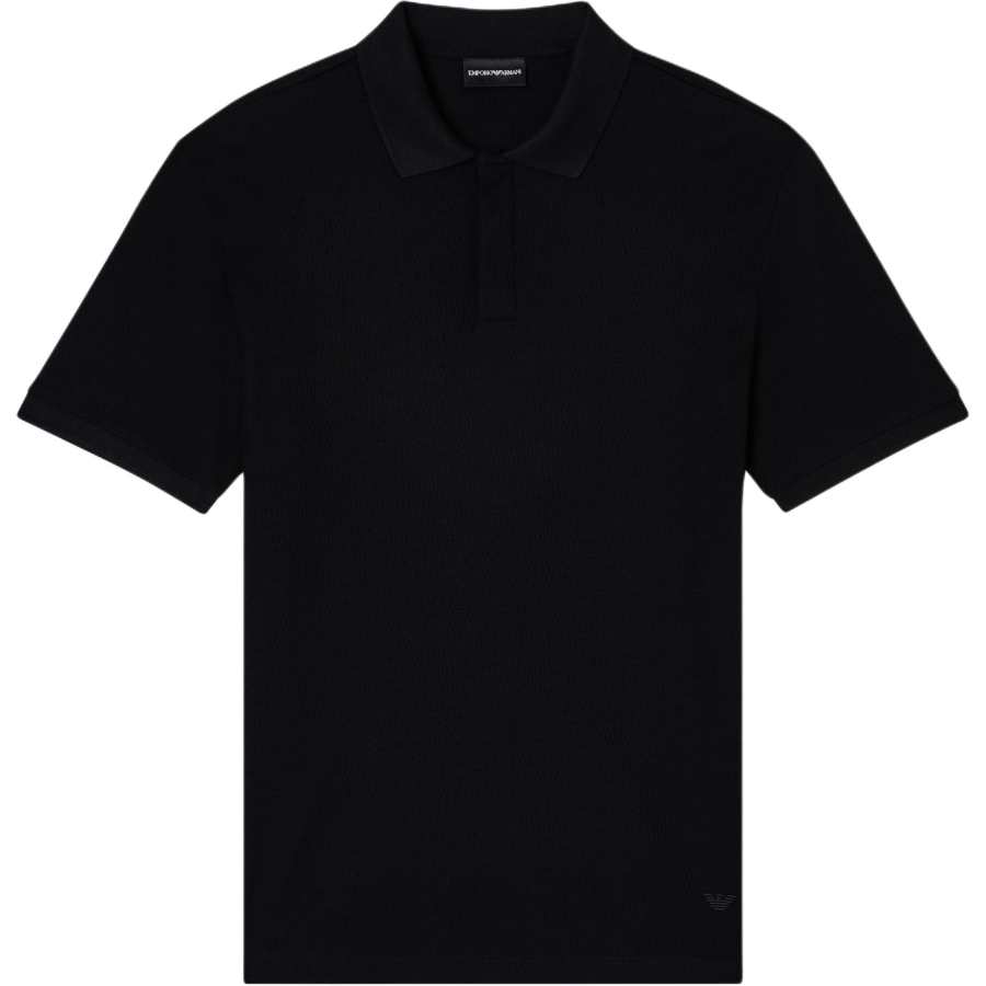 Emporio Armani Jersey polo shirt with vertical jacquard motif