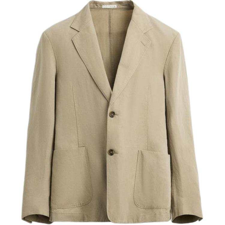 ZARA Business Suits Men's Beige Notch Lapel Moderate Business Suit
