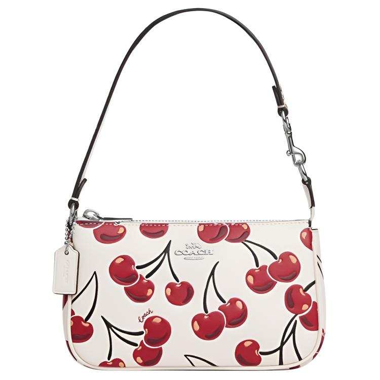 COACH COACH PVC Handbag, Shoulder Bag Small Women's White